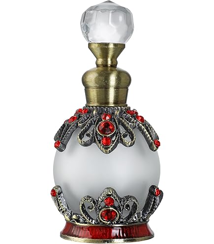 Amazon.com: 15ml Vintage Glass Perfume Bottle with Antique Silver